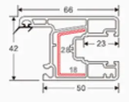 88 sliding sash A2 cross-section