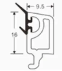 88 double glazing bead C cross-section