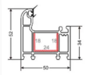 50 casement frame cross-section