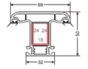 50 mullion cross-section