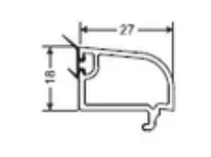 50 single glazing bead cross-section