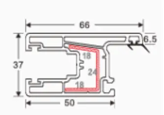 80 big sliding sash b cross-section