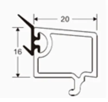 80 glazing bead B cross-section
