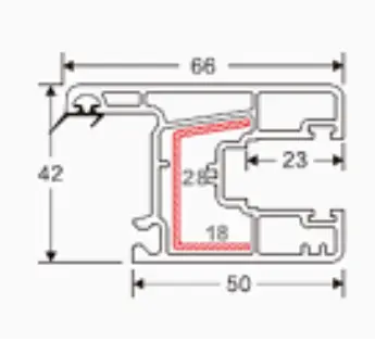 88 sliding sash A2 cross-section
