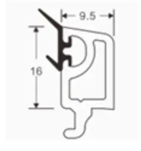 88 double glazing bead C cross-section