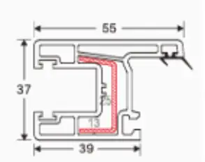 80 sliding sash H cross-section