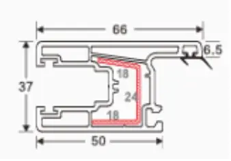 80 big sliding sash b cross-section