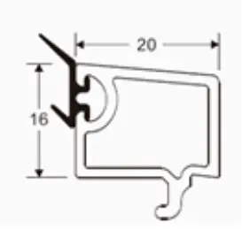 80 glazing bead B cross-section