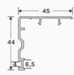 60 sliding door sash cover cross-section