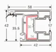 88 sliding sash D cross-section