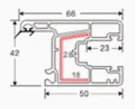 88 sliding sash A2 cross-section