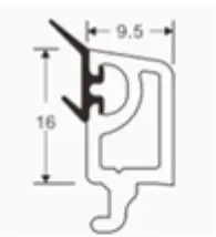 88 double glazing bead C cross-section