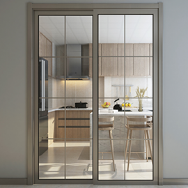 European style glass windows for kitchen